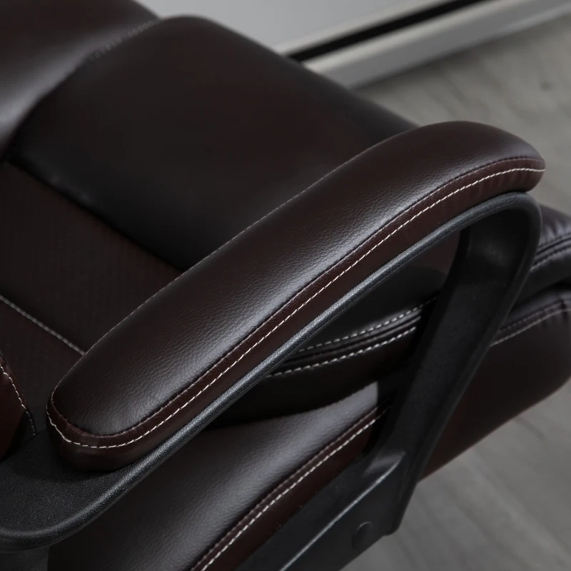 Vinsetto Fotoliu de Birou cu Functie de Masaj Ergonomic si Dirigential din Piele Ecologica Neagra