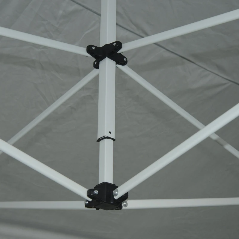 Outsunny Gazebo Pliabil tip Acordeon, Alb, 4.5x3m