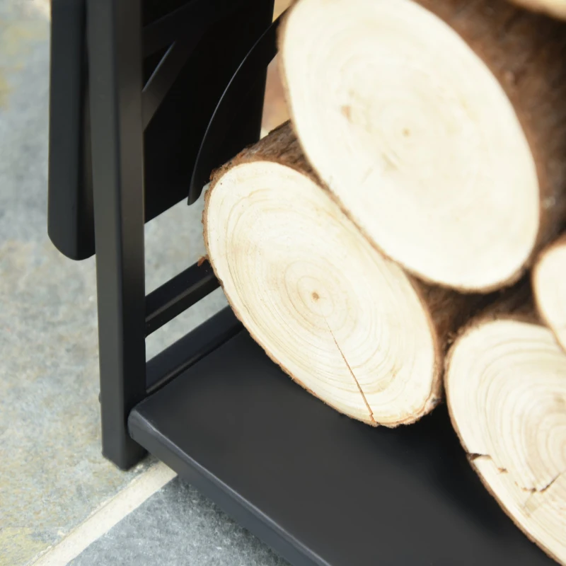 HOMCOM Suport pentru busteni din otel cu 4 unelte, capacitate 100 KG