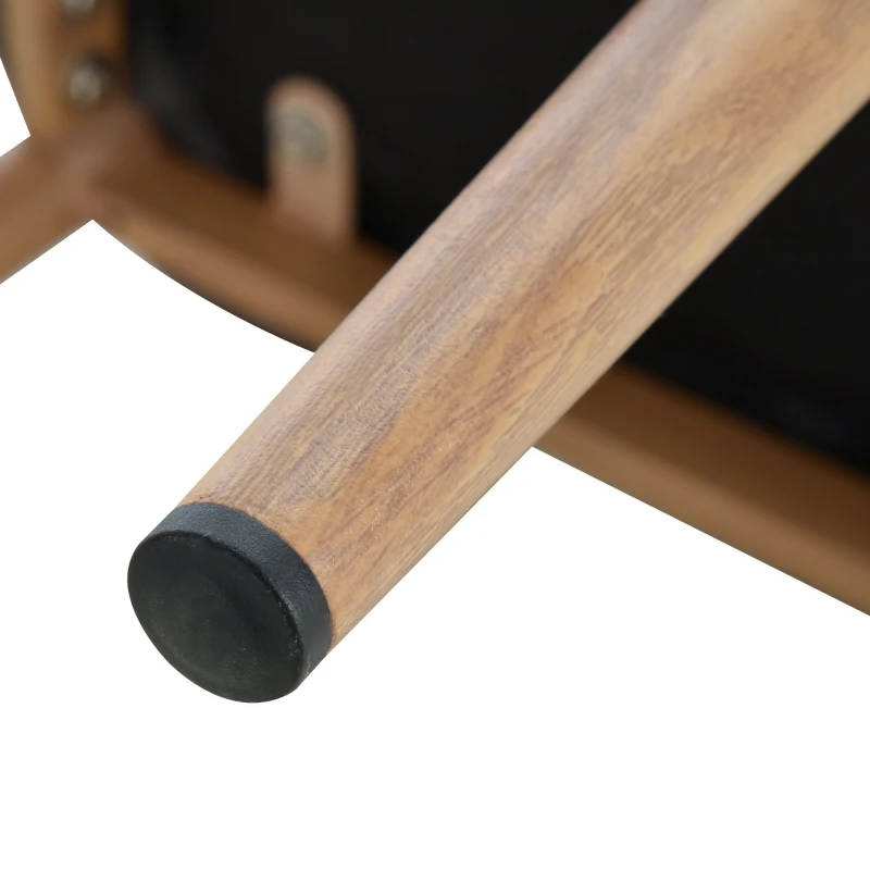 Homcom Set de 2 Scaune pentru Sufragerie Captusite Picioare din Metal Rosu