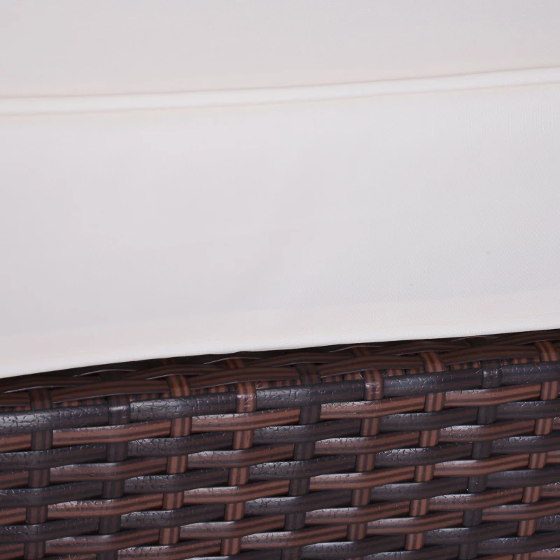 Outsunny set 3 piese mobilier de gradina din ratan PE, maro