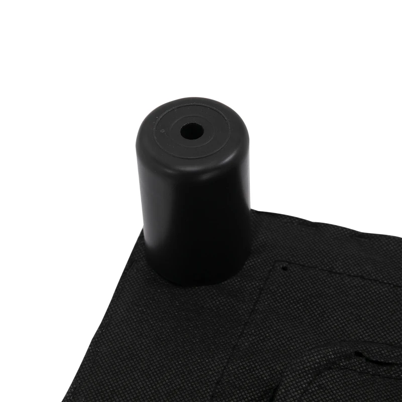 Taburet dreptunghiular HOMCOM captusit si imbracat in piele artificiala alba