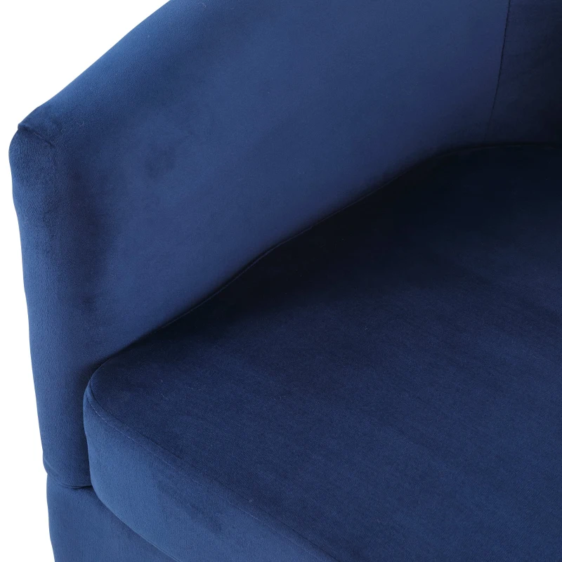 Homcom Fotoliu in Stil Chestefield cu Cristale Rotative Albastru