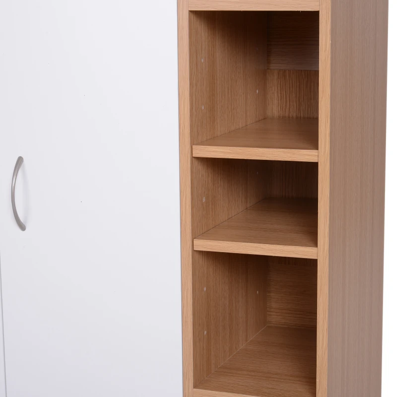 Homcom Dulap de Perete 2 Usi – Lemn cu Rafturi Reglabile 80×32×90,5 cm(m-10)