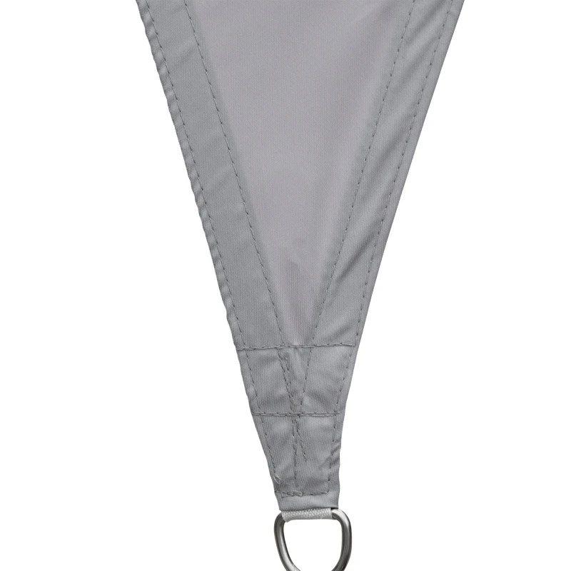 Outsunny Panza Umbrire Triunghiulara Copertina soare din Poliester 4x4x4m Gri