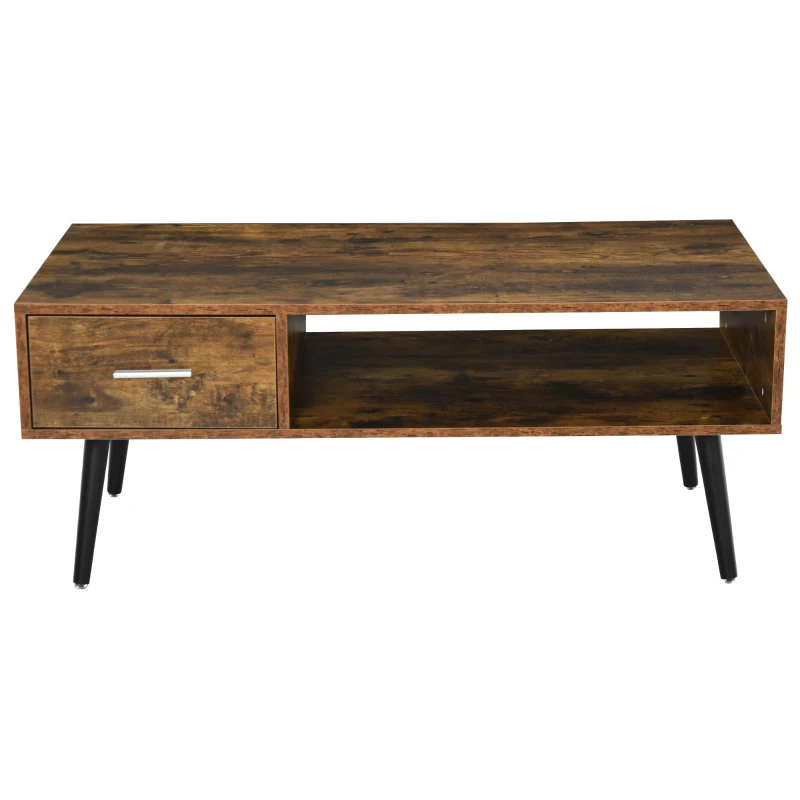 HOMCOM masuta living, 110x55x45cm, maro