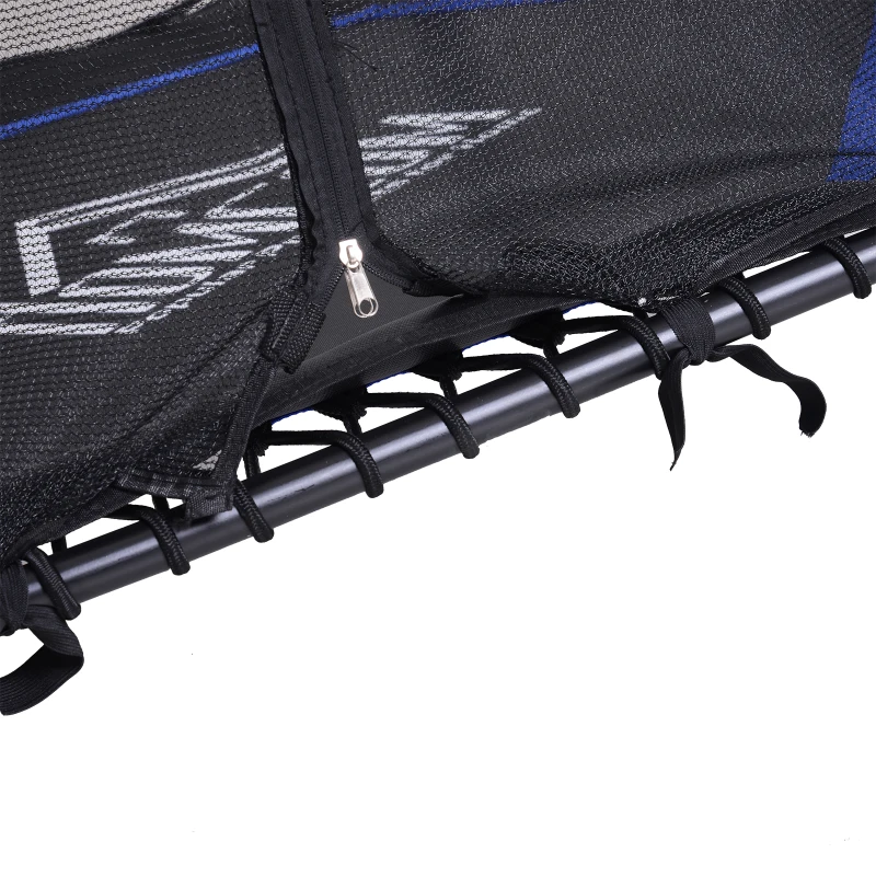 Homcom Trambulina cu Plasa de siguranta, Negru si Albastru, Φ 155 x 122.5 cm