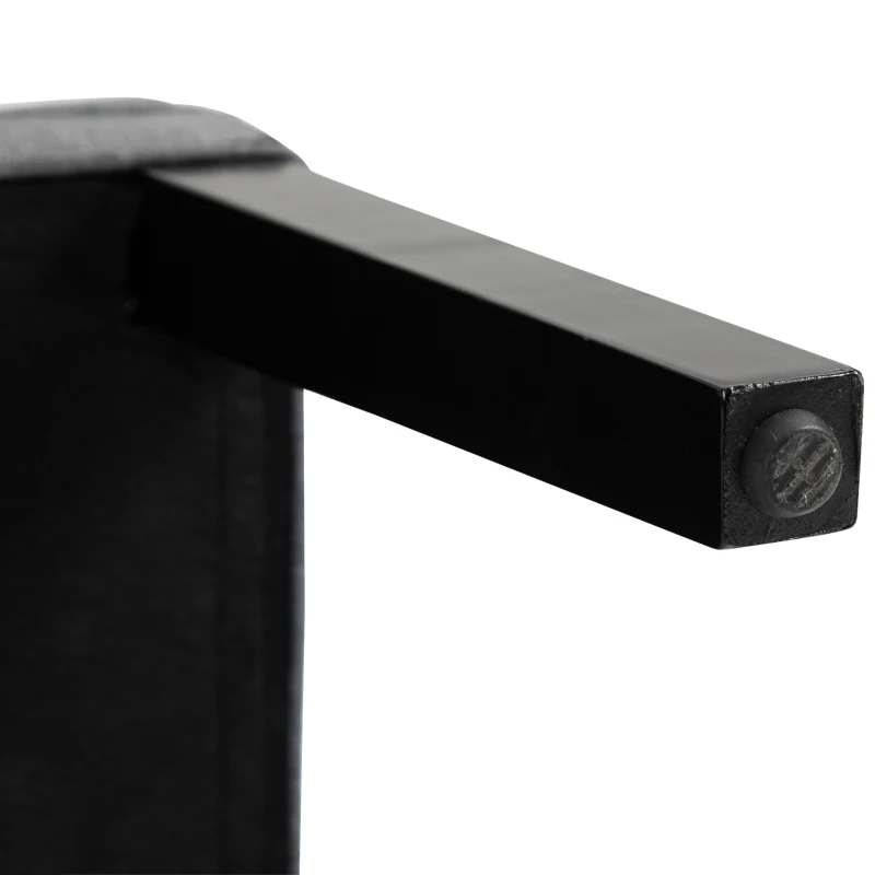 Homco Banca Captusita pentru Intern din Lemn cu Invelis din Lin Gri si Picioruse Antiderapante