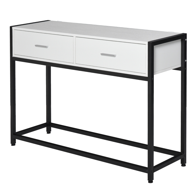 HomCom masa consola cu 2 sertare, 120x34x81cm