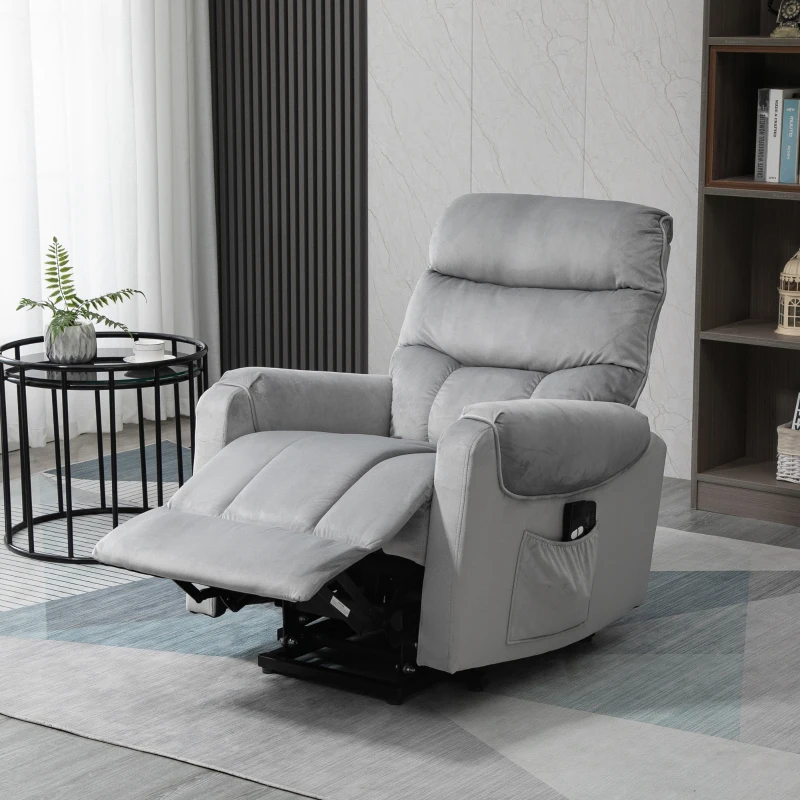 HomCom fotoliu cu masaj si telecomanda, inclinabil 135°