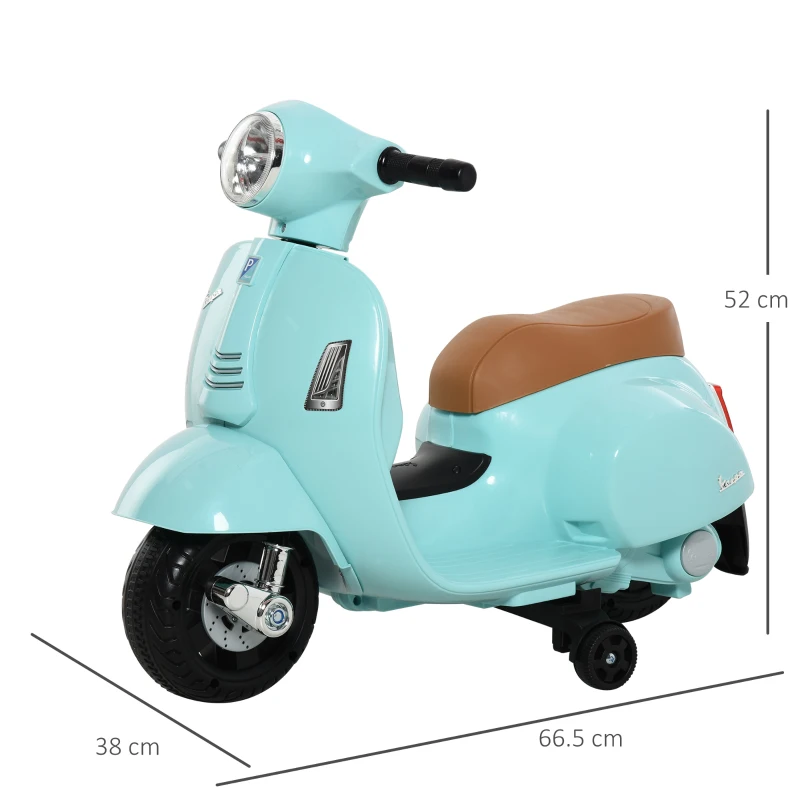 HOMCOM Motocicleta Electrica pentru Copii Baterie 6V, 18-36 luni Verde(m-3)