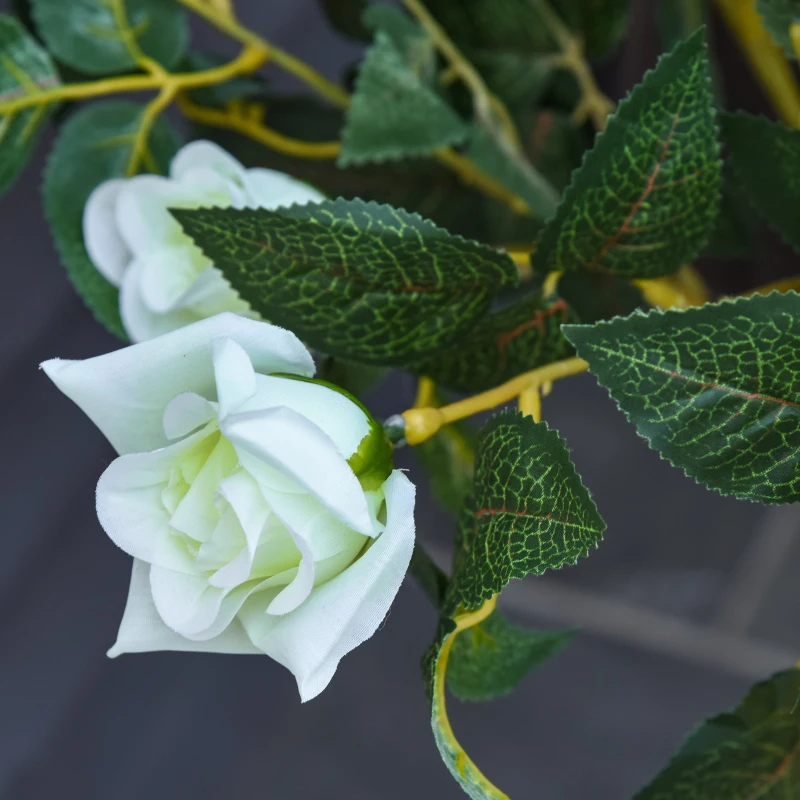 Outsunny arbore artificial, camelia, 21 de flori, 90 cm(m-7)