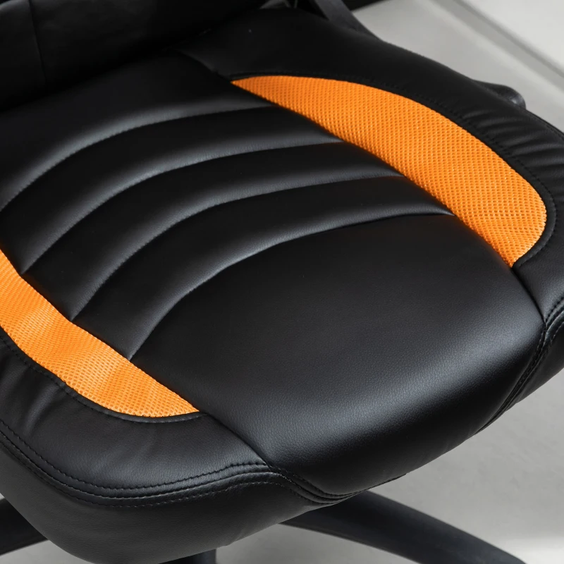 Vinsetto Fotoliu de Gaming din Piele ecologica Functie de Balansare Ajustabila Cotiera Rabatabila