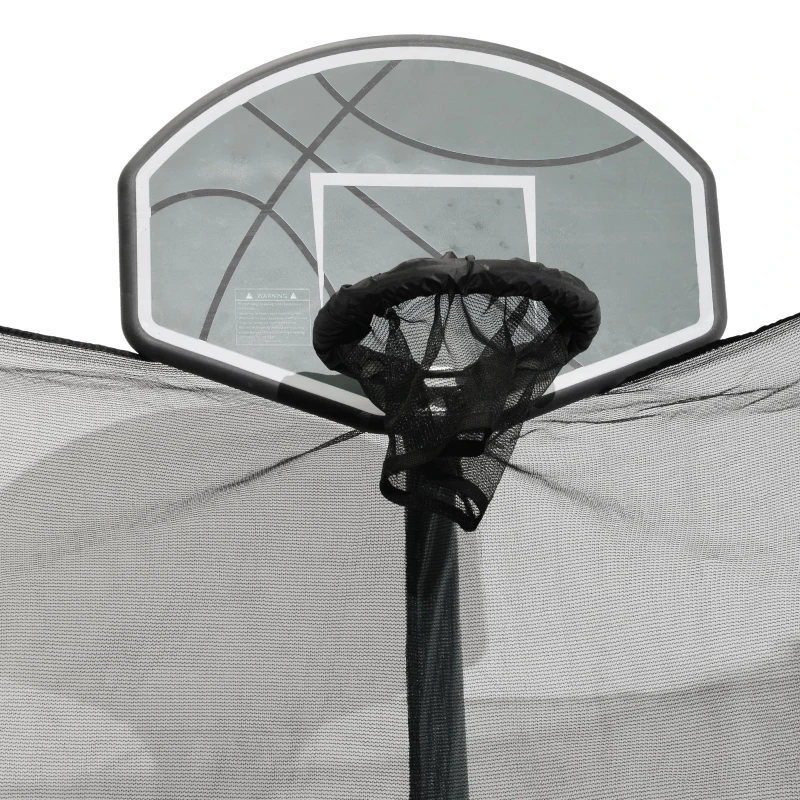 Homcom Trambulina Elastica cu Cos Basket si Plasa Siguranta Φ366 x 260A cm