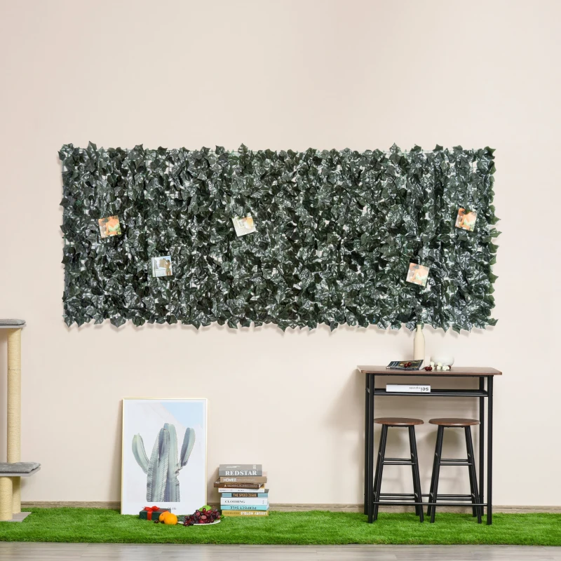 Outsunny Gard Artificial 240×100 cm – Rulou Verde inchis Anti‑UV(m-9)