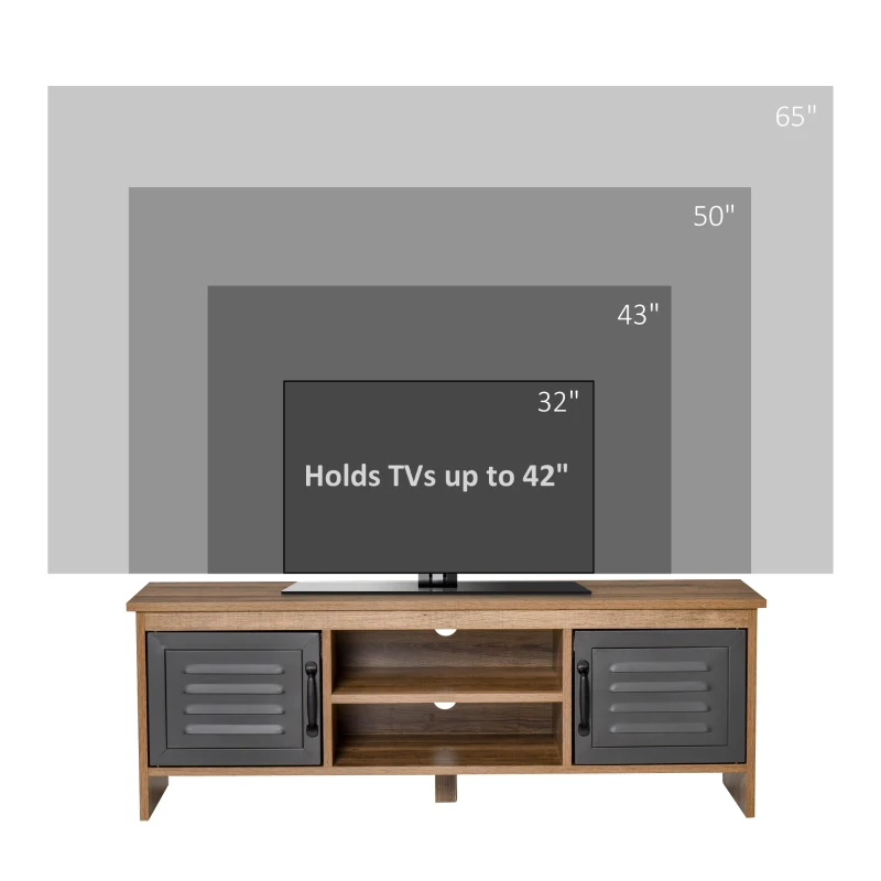 HomCom comoda TV stil industrial, cu sertare, 109x35x38cm