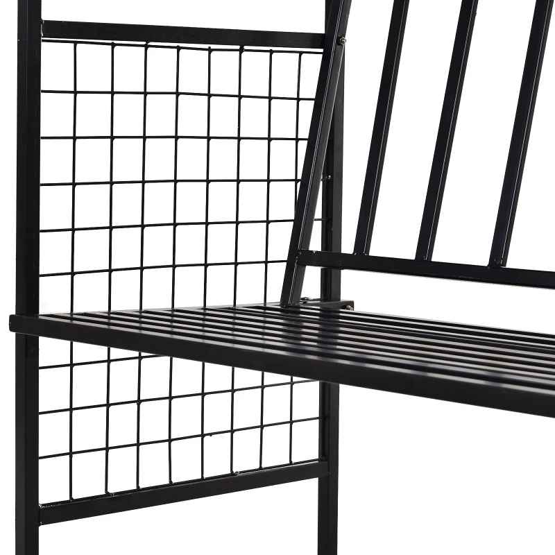 Outsunny 3-Sitzer Hollywoodschaukel Schaukelstuhl 2-in-1 Gartenliege mit Sonnendach winkeleinstellbar Stahl Polyester Outdoor Hellbraun+Dunkelgrau 218 x 120 x 168 cm