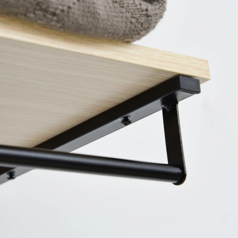 HOMCOM Garderoba cu Pantofar cu 3 rafturi si Cuier cu 6 Carlige si Raft