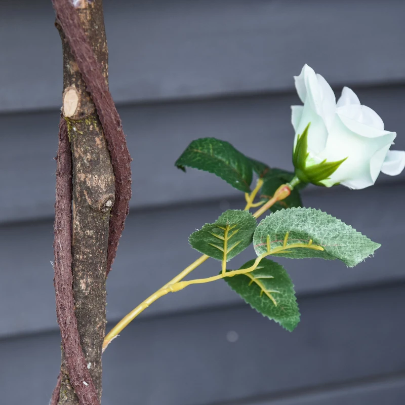 Outsunny arbore artificial, camelia, 21 de flori, 90 cm(m-8)
