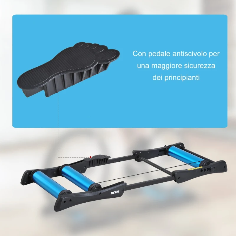 HomCom trainer pentru biciclete, 145 x 56  x 10.5 cm