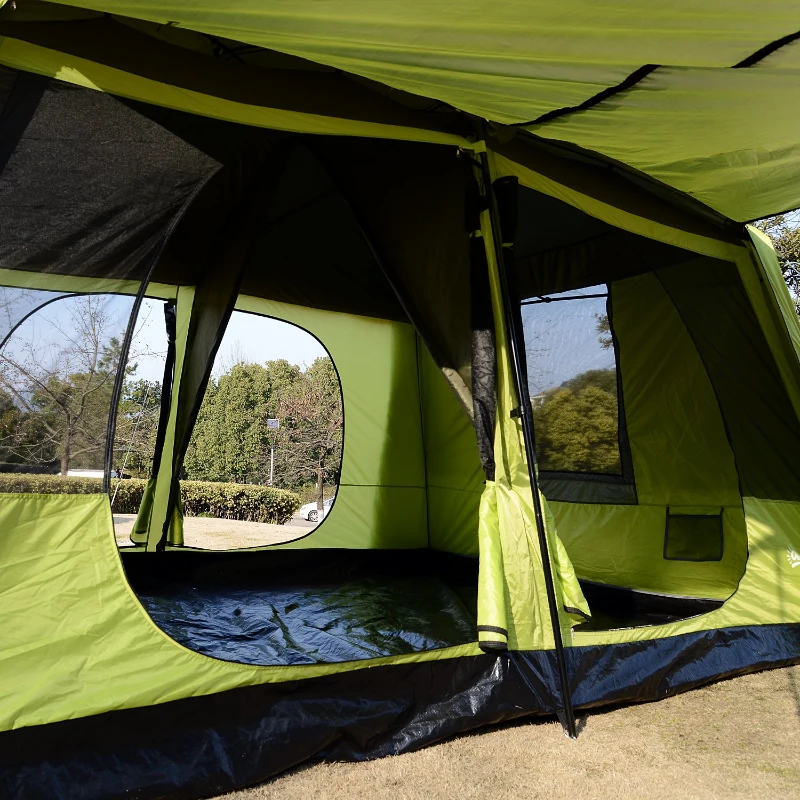 Outsunny Cort Camping 8 Persoane – 410×310×225 cm cu Veranda Spatioasa