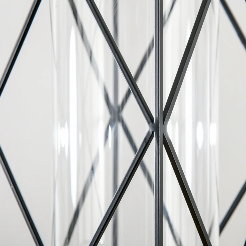 HOMCOM Lampadar Vintage Stil Industrial Lampadar de salon negru reglabil