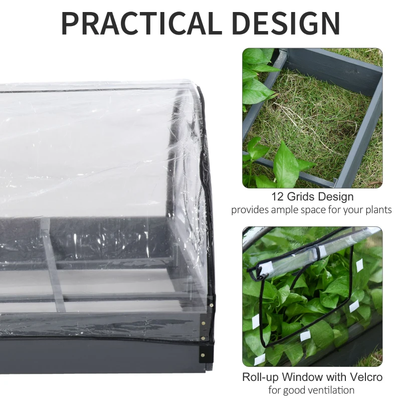 Outsunny Mini Sera de Gradina pentru plante cu acoperire in PVC transparent