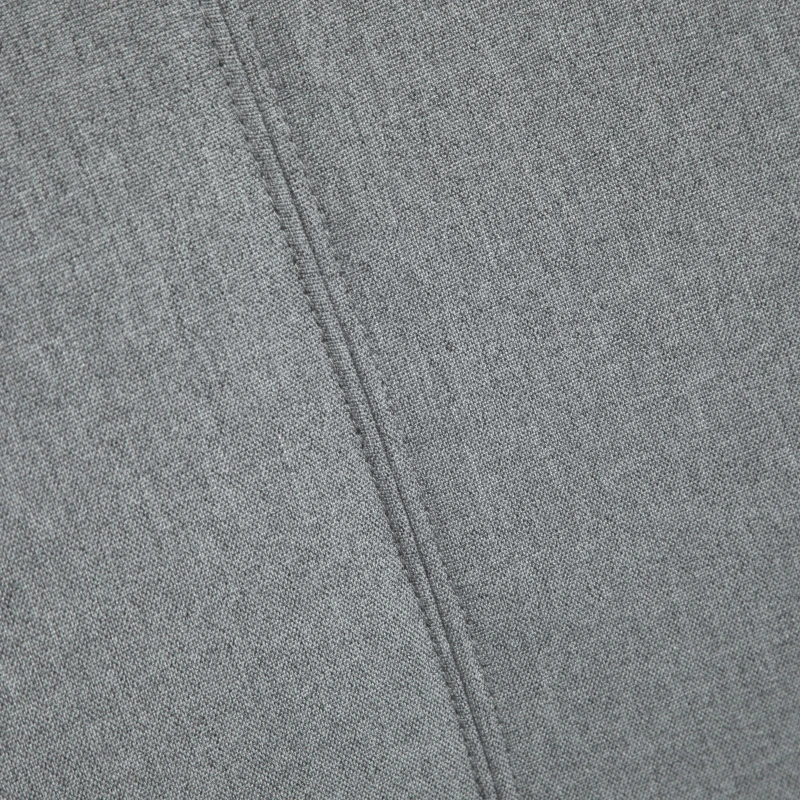 HOMCOM Set Fotoliu cu Pouf pentru picioare, Capitonate, din Metal si Tesatura Gri