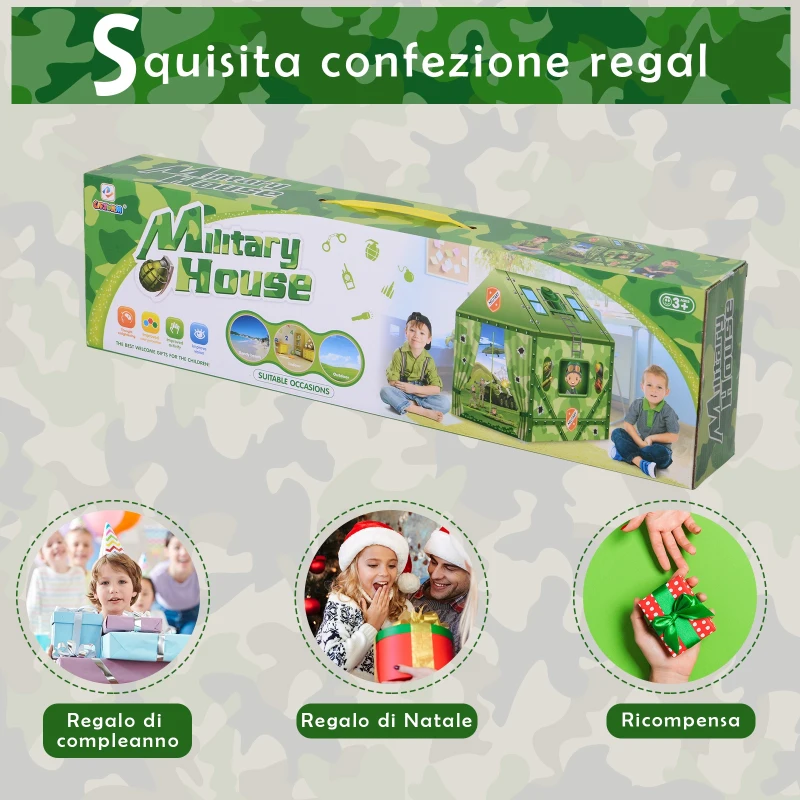 HOMCOM Cort de Joaca pentru Copii 3+ Ani pentru Intern si Extern Verde 93x69x103cm