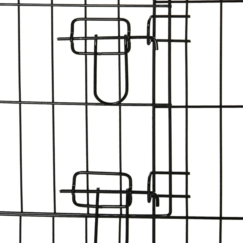 PawHut tarc tip plasa pentru animale, 8 bucati 61x61cm, negru