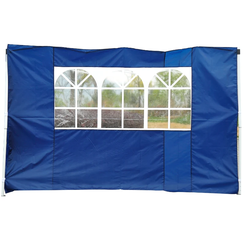 Outsunny 2 Pannelli laterali per gazebo pieghevole, blu, 3x2m
