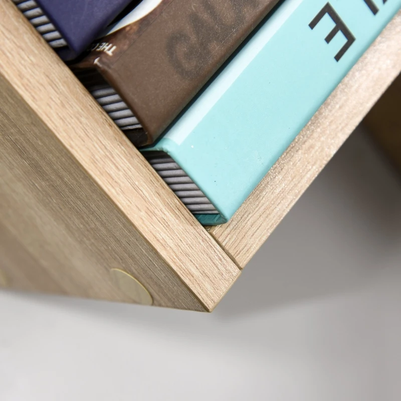 HOMCOM Biblioteca de Perete in Forma de V din Lemn pentru Casa si Birou 80.6 x 16 x 15.2cm