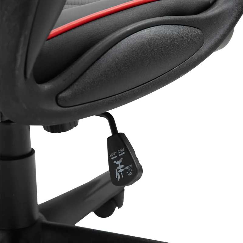 Vinsetto Fotoliu de Birou cu Invelis in Piele PU Premium Design Ergonomic Negru si Rosu