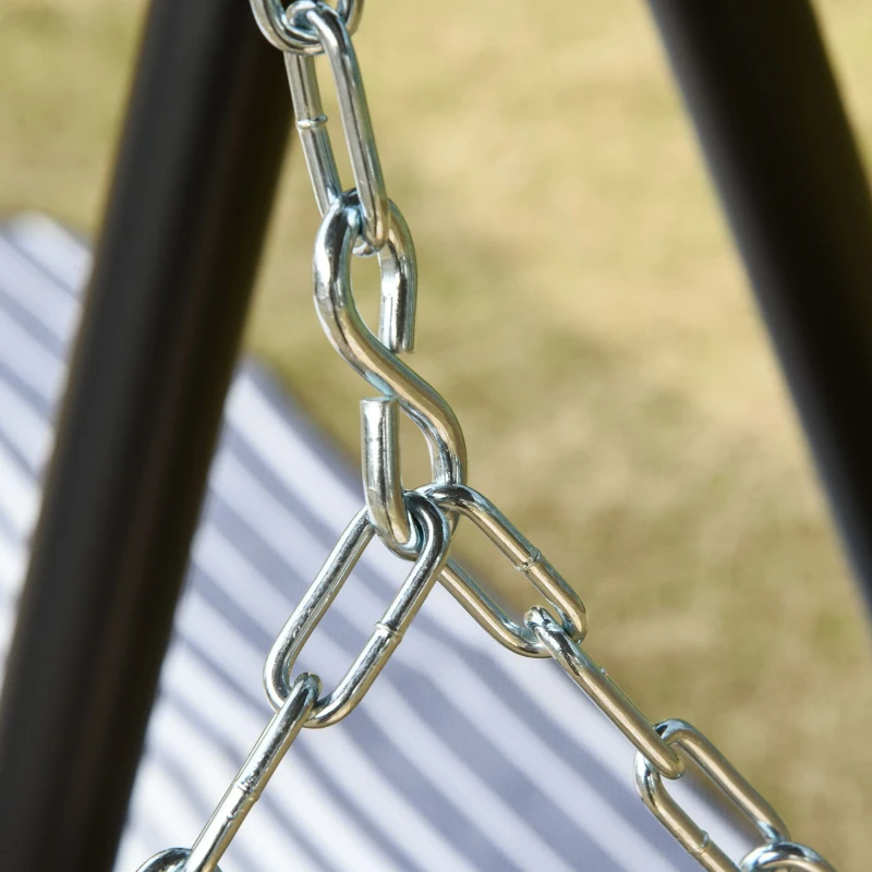 Outsunny Leagan pentru Gradina Suspendat pentru 2 Persoane din Lemn e Lanturi din Metal