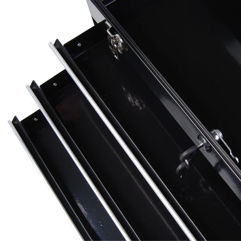 HomCom Cutie Port Ustensile pentru Atelier din Metal Negru, 54x22x29cm (L x W x H)