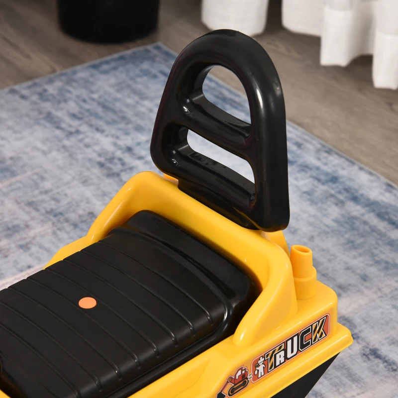 HOMCOM excavator de jucarie pentru copii, 78x24x58,5cm, galben