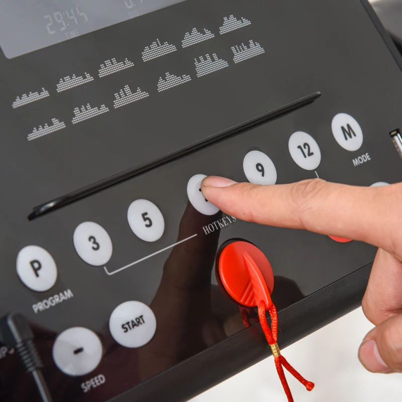 HOMCOM Banda de Alergare Electrica Pliabila 14 km / h 5 Programe si Soclu USB