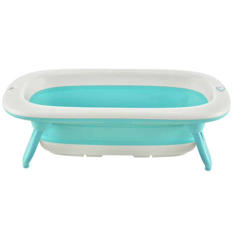 Homcom Cada de Baie Plianta pentru Bebelusi cu Suport Antiderapant PP TEP Verde