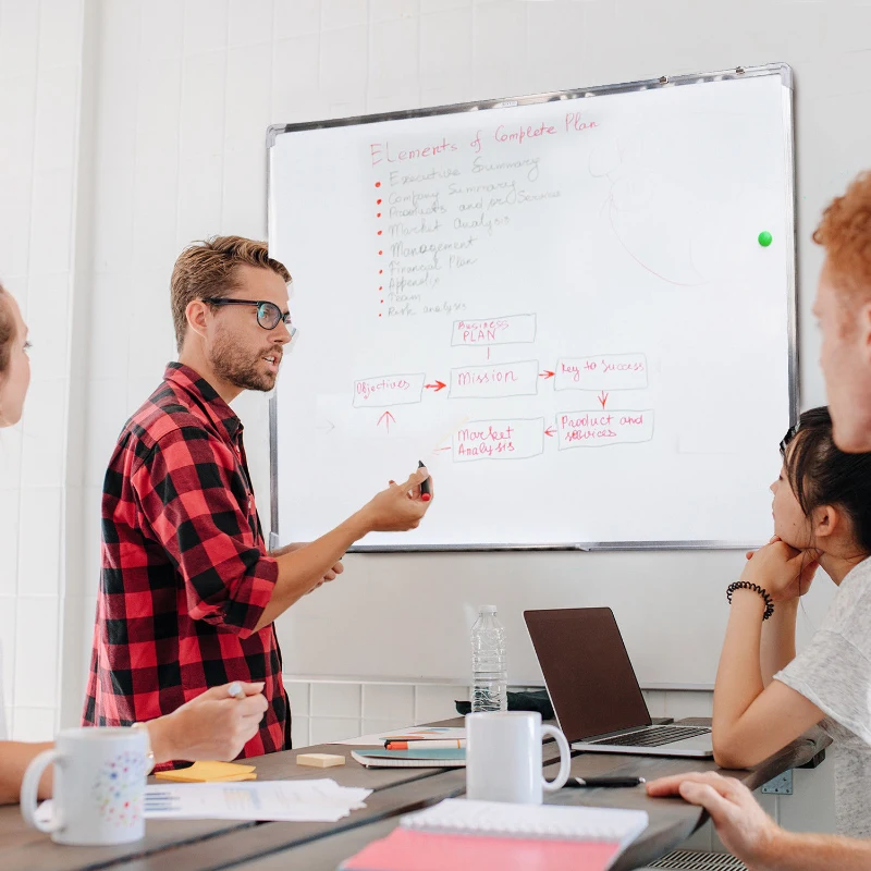 HomCom tabla magnetica pentru perete, 90 x 60 cm, alb