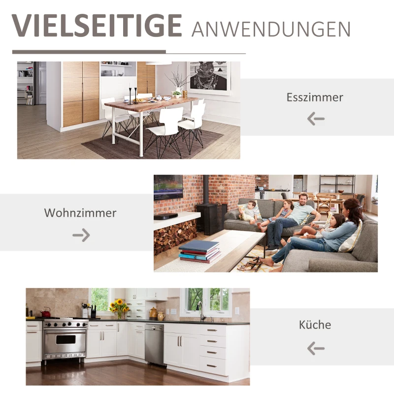 HOMCOM hoge kast keukenkast dressoir vitrinekast commode met lade glazen deuren veel opbergruimte voor keuken woonkamer MDF wit 68,6 x 40 x 164 cm