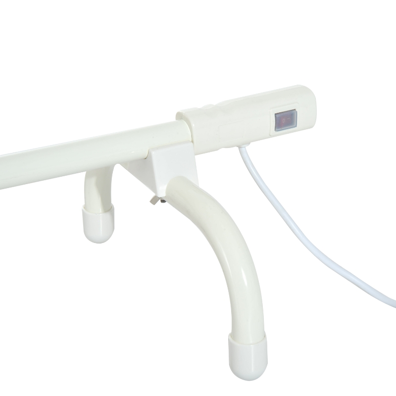 Homcom Suport uscat prosoape Electric 100W cu Forma S Alb 50x30x95cm