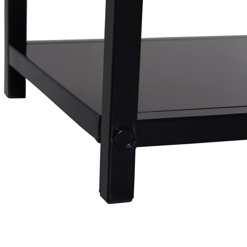 Outsunny Suport lemne cu economisire de spatiu din Metal cu Paleta, Matura, Vatrai si Cleste