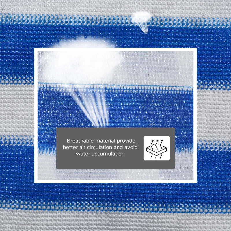 Outsunny Copertina Soare Vela Umbrire Triunghiulara Anti-UV Respirabila 5x5x5m