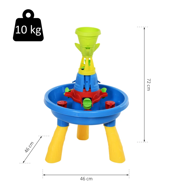 HOMCOM set jucarii cu 21 accesorii, 46x46x72cm, albastru