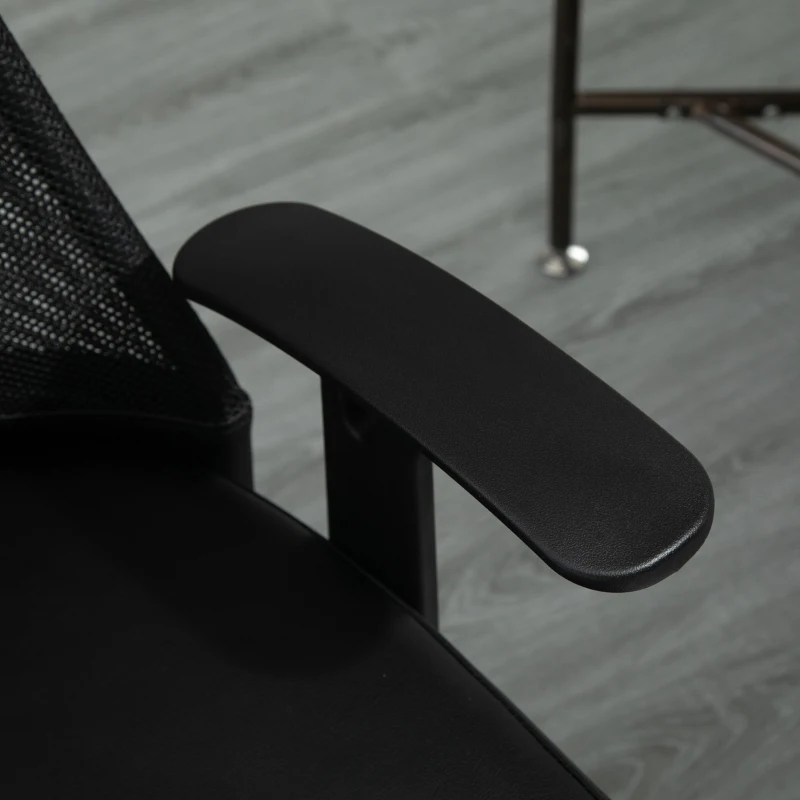 Vinsetto HOMCOM Scaun de Birou Scaun Ergonomic si Rotativ pentru Birou Negru