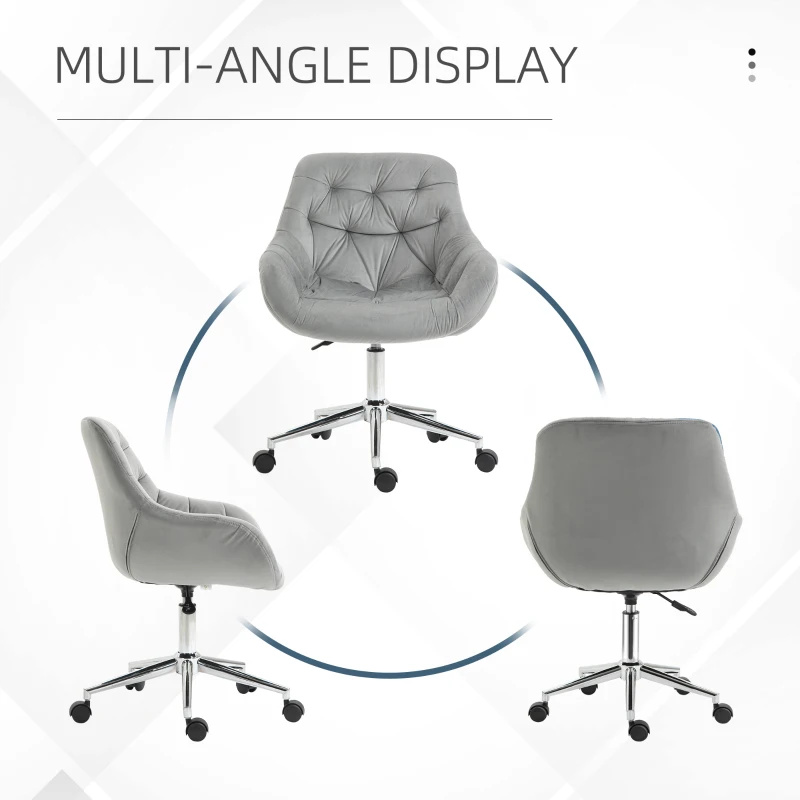 Vinsetto scaun ergonomic de birou, 59x58x80-90 cm, gri