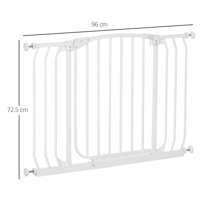 HOMCOM Poarta de Siguranta pentru Copii din Metal sub Presiune cu Blocare Dubla