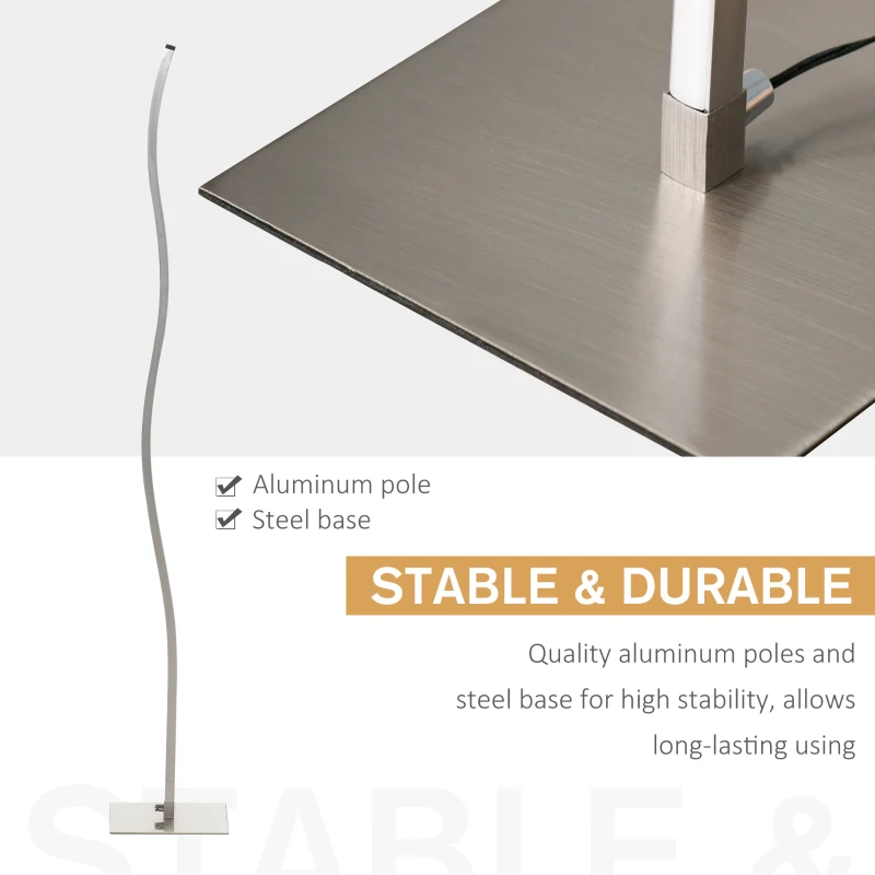 Lampa cu picior HOMCOM Lampa de podea Design Lampa de podea cu LED de 144 cm