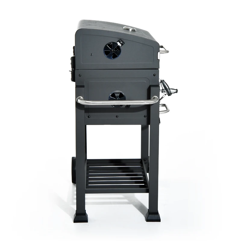 Outsunny Barbecue BBQ Grill cu Carbune si Capac, 115x56x108cm