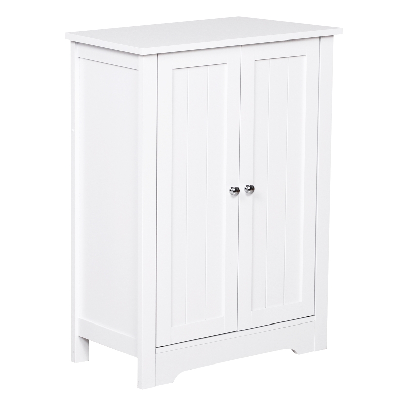kleankin Mobila pentru Baie Doua Usi Basculante Alb 60 x 30 x 80cm